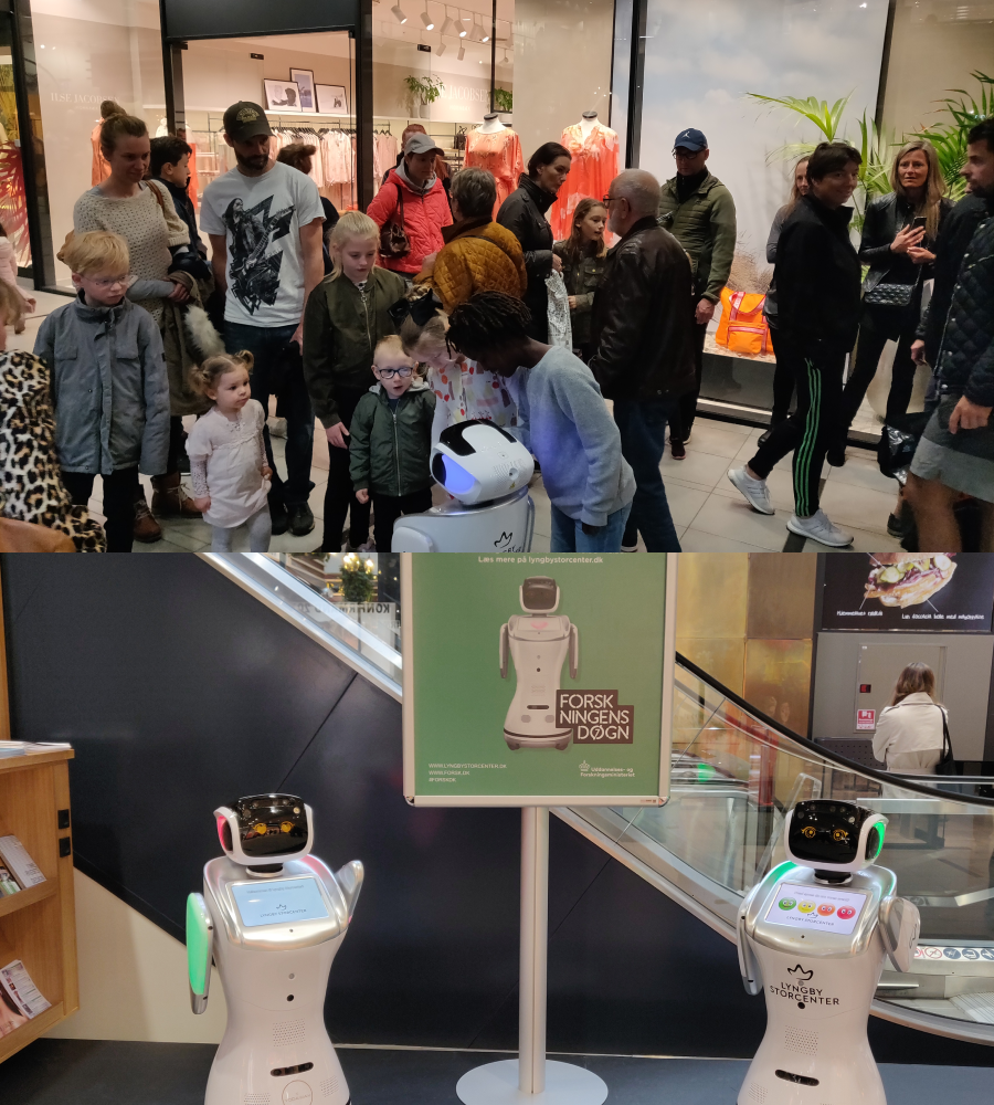 Lyngby storcenter har brugt robotter til markedsføring